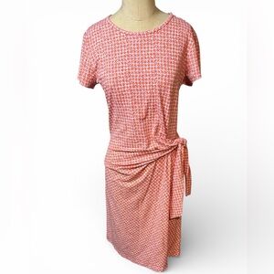 NWT J. McLaughlin Pink/Orange Scrunch Tie Dress Size M